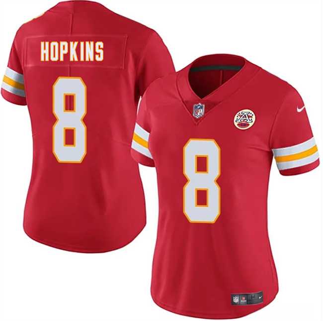 Womens Kansas City Chiefs #8 DeAndre Hopkins Red Vapor Untouchable Limited Stitched Jersey Dzhi